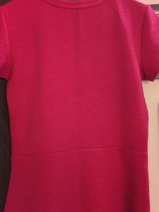 Chic Pink Textured Dress