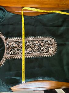 Libas Emerald Green Kurta Set with Dupatta