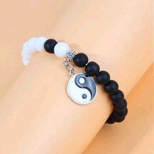 Yin Yang Beaded Bracelet For Men