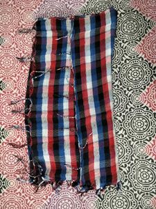 Unisex Plaid Scarf with Fringes