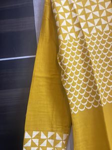 Mustard Printed Kurta
