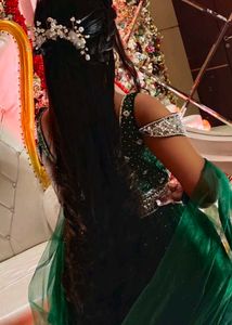 Green Embellished Lehenga Choli