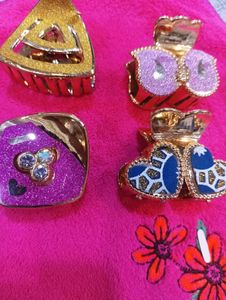 Sparkly Hair Claw Clip Set