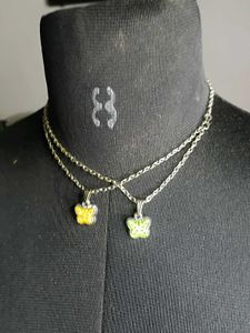 Cute Butterfly Duo Necklace Set