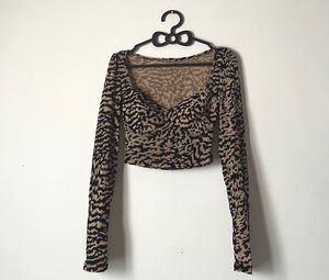 Animal print crop top