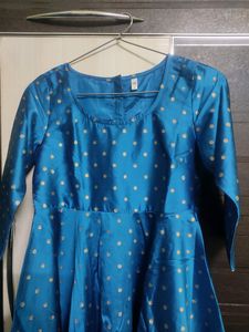 AKS Peacock Blue Anarkali Gown/Kurta