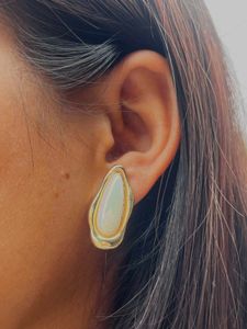 Elegant Stone Stud Earrings