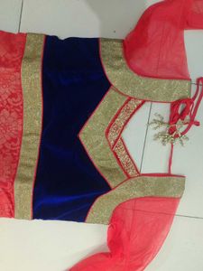Designer net and velvet kurti