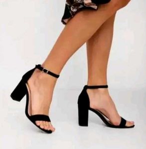 Chic Black Block Heel Sandals