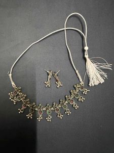 Antique Oxidized Silver Necklace Set