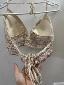 Crochet Halter Bikini Top