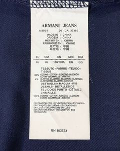 Armani Jeans Navy Long Sleeve Polo Shirt