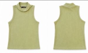 Sleeveless Ribbed Turtleneck Top