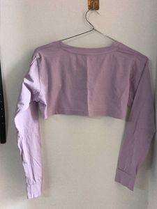 Gymshark Lavender Long Sleeve Crop Top