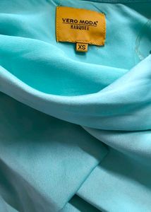 Vero Moda Elegant One-Shoulder Teal Dress