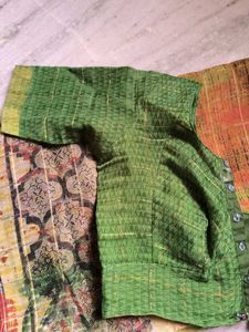 Saree with stitched blouse