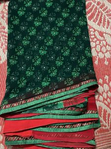 Green Floral Saree