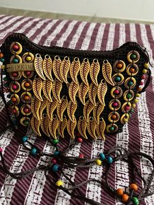 Boho Sling Bag with Wooden Beads