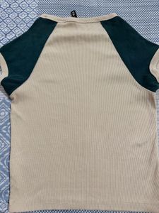 Beige T-Shirt with Soccer Graphic