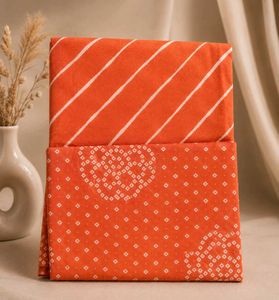 🤎 Premium Cotton Bandhani Print Fabric Set