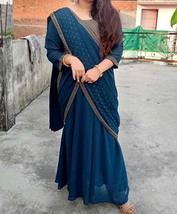 Elegant Blue Saree