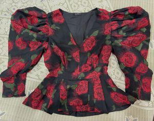 Floral Peplum Top