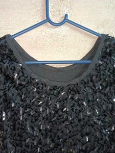 Sparkling Black Sequin Dress