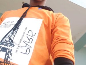 Orange Graphic Hoodie