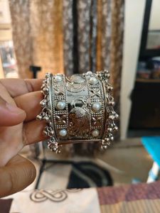 Exquisite Oxidized Peacock Silver Bracelet