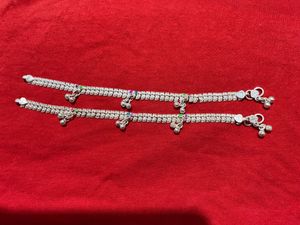 Silver Anklets with Bells