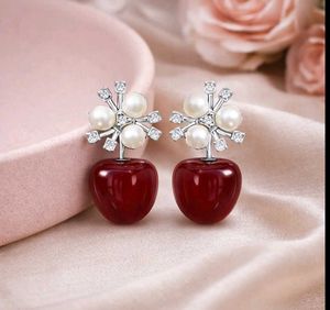 Charming Cherry Pearl Earrings