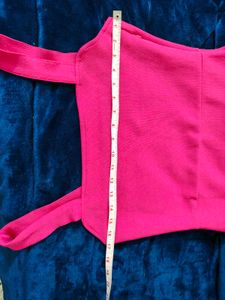 Stylish Pink Bodycon Midi Dress