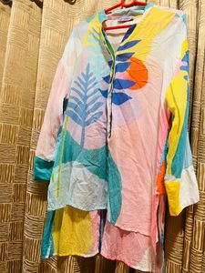 Colorful Back Long Top