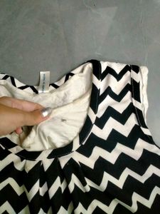 Black And White Print Top