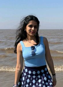 Blue Square Neck Tank