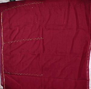 Elegant Maroon Saree with blouse