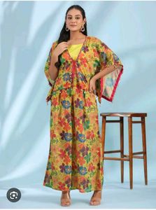 Floral Print Jumpsuit Set