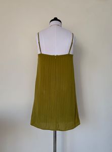 Olive Green Sleeveless Mini Dress