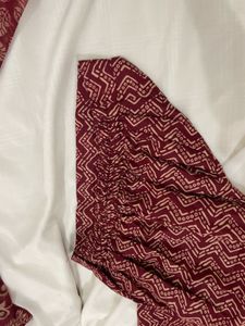 Maroon Floral Kurta Set with Dupatta