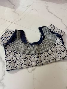 Embroidered pearl work Silk Blouse