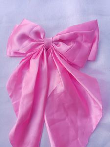 Satin Long Tail Hair Bow  Clip
