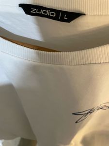White Long Sleeve Cropped Top with Signature🤍🫶🏻