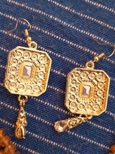 Imported Orange Beaded Necklace &amp; Earring Set