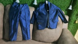 Beautiful kids boy blue suit
