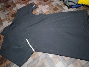 Girls Black Kurta with Embroidery