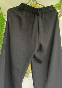 Classic Black Wide-Leg Trousers
