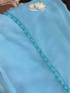 Embroidered Grey and Blue Dupattas …..🧣 COMBO OF