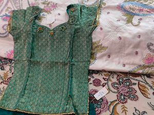 Teal Embroidered Lehenga Choli Set