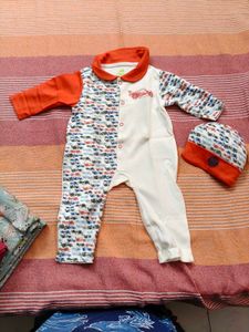 Cute Baby Romper and Hat Set