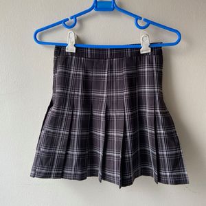 Plaid Pleated Skirt